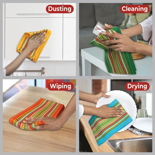 Miniatura 2 de Urban Villa Toallas de cocina 100% algodón para cocina (juego de 4) paños de cocina de 20 x 30 pulgadas, altamente absorbentes, juego de ropa de 002
