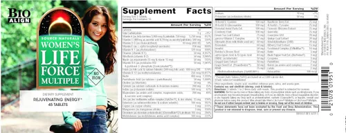 Miniatura 4 de Source Naturals Women's Life Force - Multivitamínico completo diario con 13 vitaminas esenciales, antioxidantes, hierbas, nutrientes y minerales