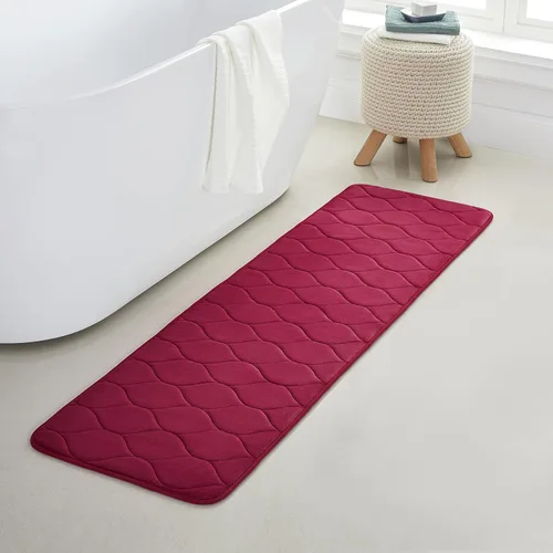 Miniatura 15 de Yafa Home Fashion 1 alfombra de baño de 17 x 24 pulgadas, espuma viscoelástica, absorbente de agua y antideslizante, color negro