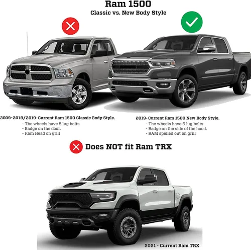 Miniatura 7 de RMOURTEKK Aletas de barro compatibles con Dodge Ram 2019-2023 2024 Ram 1500 (Nuevo Estilo de Carrocería) con Aletas de Guardabarros OEM Juego