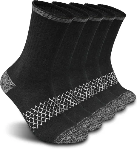 DEARMY Calcetines deportivos de senderismo para mujereshombres los mejores regaloscalcetines deportivos acolchados que absorben la humedad 5 pares