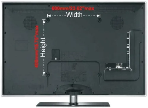 Miniatura 7 de NTQinParts Soporte de pared para TV plano con inclinación de 10° para Insignia NS-43F301NA22, NS-50F301NA24, NS-55F301NA22, NS-65F301NA23