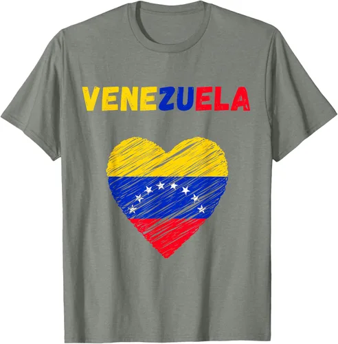 Miniatura 36 de Camiseta con la bandera venezolana con corazón de Venezuela, Negro