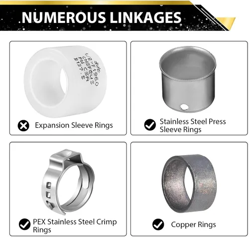 Miniatura 7 de Paquete de 5 accesorios Foskan PEX, adaptador macho NPT de 1 pulgada a 1 pulgada, accesorios de engarce de púas de latón para manguera de agua de RV