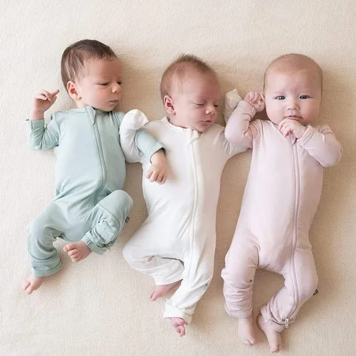 Miniatura 4 de Baby Unisex Soft Footies Zipper Closure Footless Pajama Sleepers Pjs N' Plays One-Piece Romper 0-24M