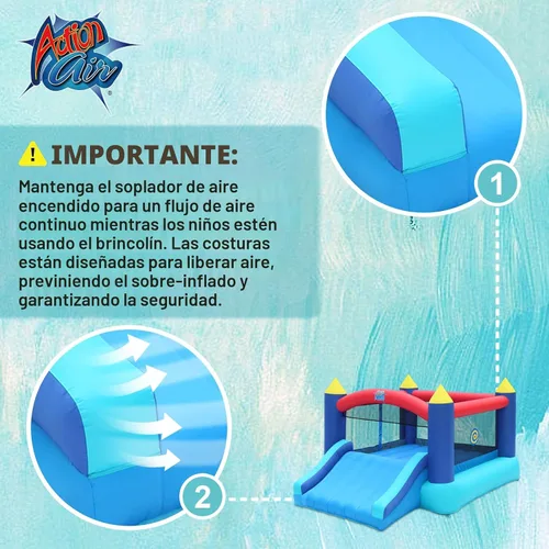 Miniatura 5 de Action Air - Casa de rebote inflable, castillo hinchable con soplador de aire, castillo para saltar con tobogán, castillo hinchable familiar