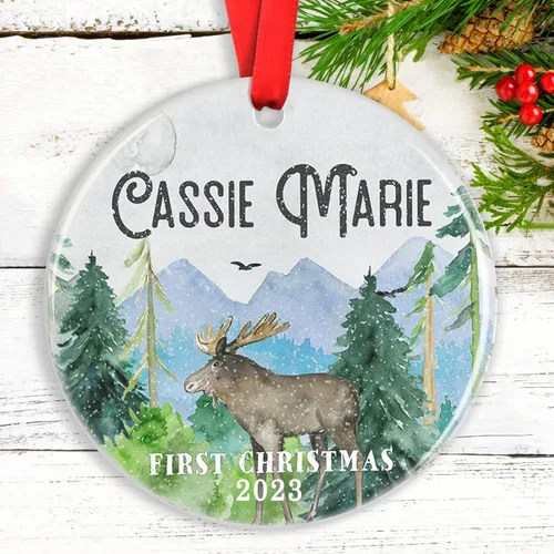 Miniatura 24 de Adornos de Navidad personalizados para camión volquete, adorno personalizado para bebé, adornos para árbol de Navidad para niños, adornos de camión