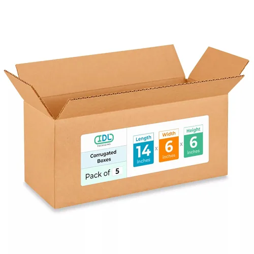 Miniatura 188 de IDL Packaging Paquete de 5 cajas de envío altas de 8 x 8 x 48 pulgadas, extra resistentes de 200 libras frente a caja regular, cajas de mudanza