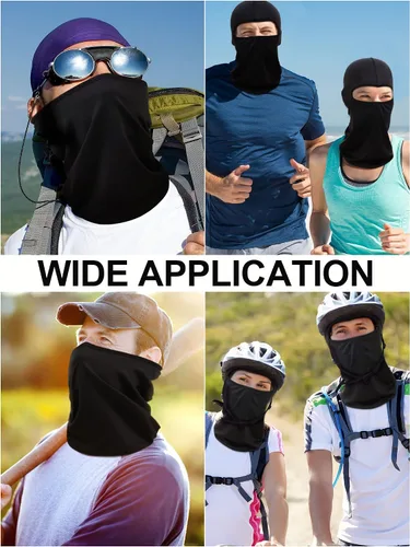 Miniatura 2 de 6 Pieces UV Sun Protection Cooling Bandana Men Balaclava Full Face Covering Neck Gaiter Scarf Hood Outdoor Cycling Running