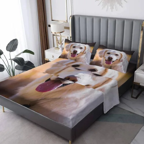 Miniatura 8 de Bernese Mountain Dog Sábanas tamaño individual – Sábanas de microfibra suave y bolsillo profundo y sábanas estampadas sin arrugas, 3 piezas