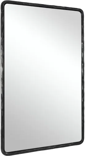 ANDY STAR Espejos de Baño Negros Forjados a Mano para Pared, 22 x 30 Pulgadas Marco de Metal de Acero Sólido Vintage Espejo de Tocador de Baño,