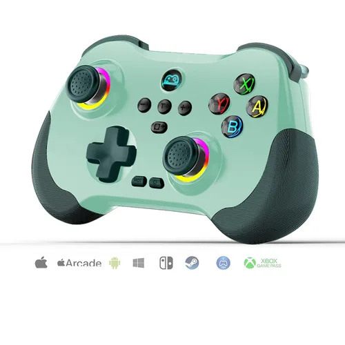 Miniatura 14 de Koiiko Wireless Gaming Controller for ipad/iphone Android/PC/Switch/Streaming on Xbox/PS4/PS3, Bluetooth, Pocket Size, 7-Colors LED, Hall Effect