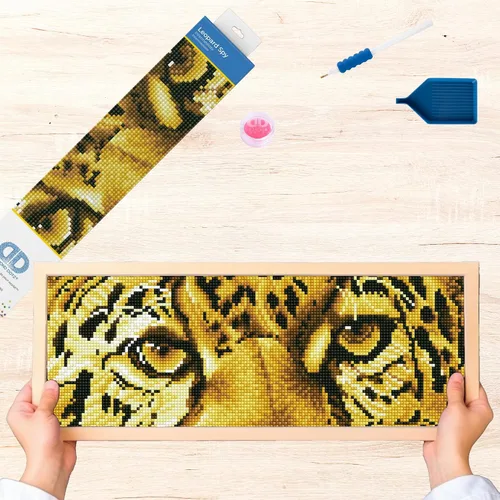 Miniatura 7 de DIAMOND DOTZ Kits de pintura de diamantes espía de leopardo para adultos, kits de arte de diamantes, un kit de manualidades creativo relajante
