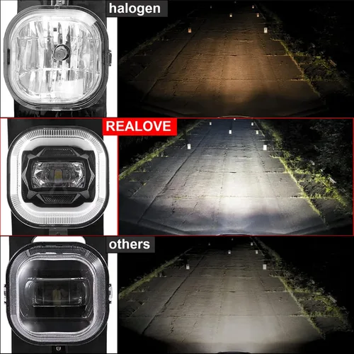 Miniatura 3 de REALOVE Kit de Luz de Niebla LED para FORD F250 F350 F450 F550 Super Duty 2005 2006 2007, Faro de Conducción con DRL y Señal de Giro, 1 Par