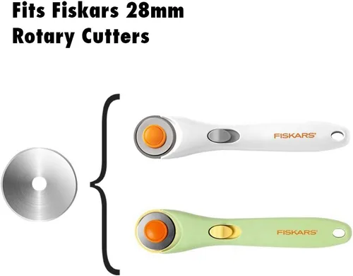 Miniatura 3 de SOMOLUX Cuchillas rotativas de 1.102 in compatibles con Fiskars 1.102 in cortador giratorio perfecto para coser manualidades, afiladas y duraderas
