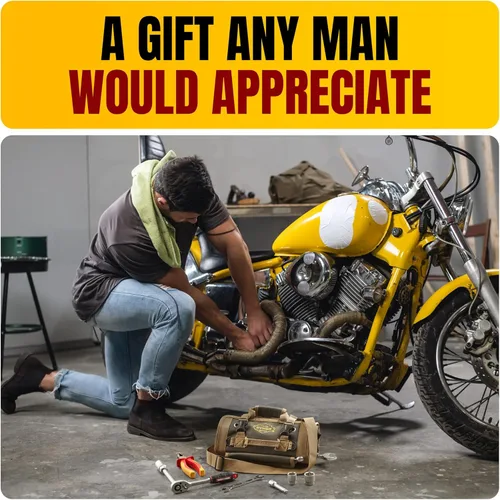 Miniatura 8 de El Organizador de Bolsa de Herramientas Enrollable Ryker, Regalos para Él, Organizador de Bolsa de Herramientas de Motocicleta Enrollable de Trabajo
