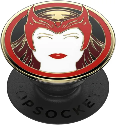 Agarre para teléfono PopSockets con soporte expandible, agarre adhesivo, Marvel - Bruja Escarlata esmaltada escarlata bruja