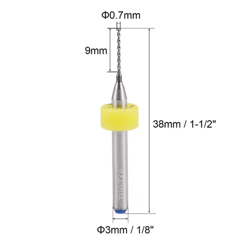 Miniatura 2 de uxcell Brocas para PCB, 0.028 in, carburo de tungsteno, herramienta rotativa, joyería, grabado CNC, placa de circuito de impresión, micro brocas
