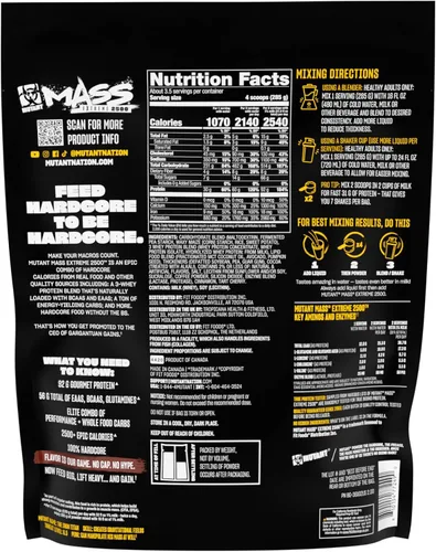 Miniatura 2 de Mutant Mass Extreme Gainer - Proteína de suero en polvo - Construye el tamaño muscular y la fuerza - Calorías limpias de alta densidad