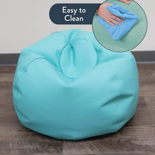 Miniatura 6 de Children's Factory Puf redondo de 26 pulgadas, puf con funda resistente al agua para niños, asiento flexible para aula primaria, fácil de limpiar