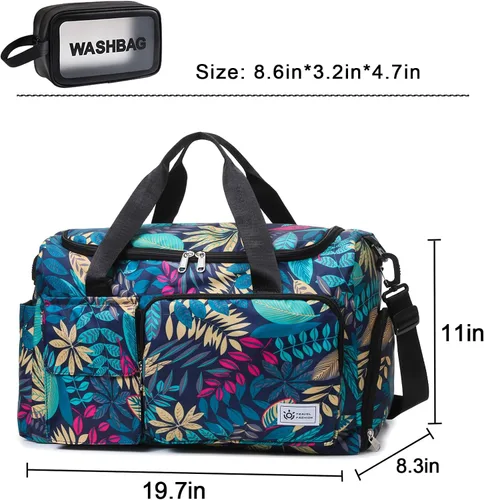Miniatura 390 de Pequeña bolsa de gimnasio para mujer, bolsa de viaje con compartimento para zapatos
