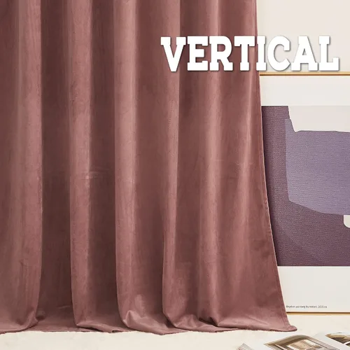 Miniatura 6 de RYB HOME Cortinas de terciopelo malva para sala de estar, tratamiento de ventanas pequeñas de privacidad, pestaña trasera, oscurecimiento de Rosa