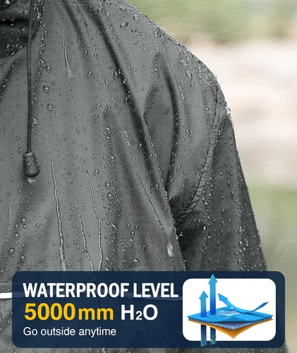 Miniatura 14 de SWISSWELL Chaqueta impermeable para hombre, rompevientos, ligera con capucha para uso diario casual