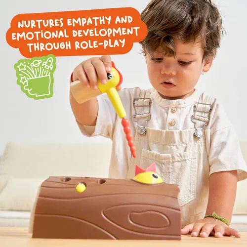 Miniatura 4 de Nene Toys Little Woodpecker - Juguete magnético Montessori para niños de 2 a 4 años - Juguete educativo para niños de 2 a 3 años - Juego