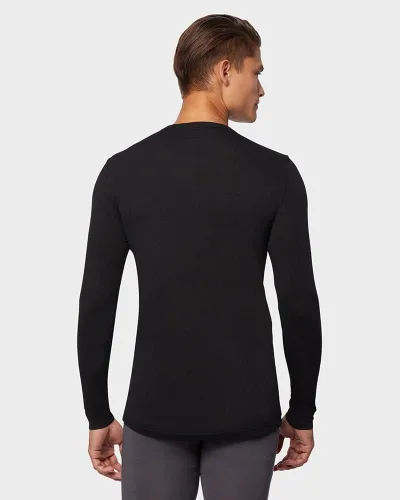 Miniatura 4 de 32 Degrees - Camiseta ligera para hombre, manga larga, ajuste de forma, elástico en 4 direcciones, térmica