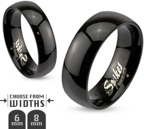 Miniatura 3 de Marimor Jewelry His and Hers 4 Piece Black Stainless Steel Wedding Engagement Ring and Classic Band Set
