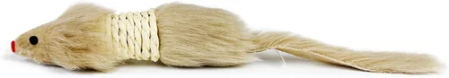 Miniatura 8 de TTcat 2 ratones para gatos, juguetes de piel sintética, ratones grandes con cola larga sin hierba gatera, juguete interactivo para gatos y gatitos