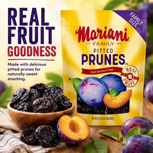 Miniatura 3 de Mariani Ciruelas pasas sin hueso Frutas secas Aperitivo saludable, vegano y sin gluten para niños y adultos Sin azúcar añadido 32 onzas