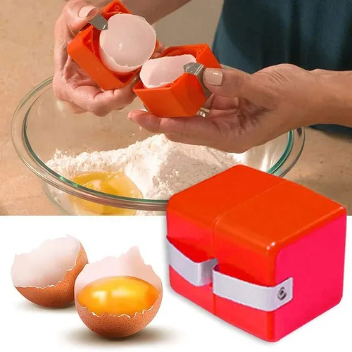 Miniatura 5 de Abridor de huevos y cubos de huevos, herramienta fácil y segura para galletas de huevos, separador de huevos y cortador de cáscara, divisor