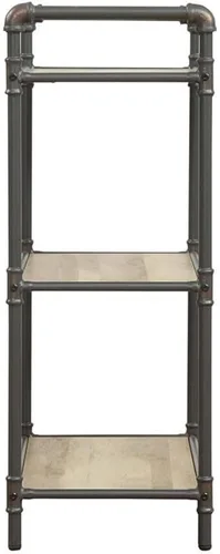 Miniatura 5 de Acme Itzel - Estantería rectangular de 3 niveles de madera en roble antiguo y gris arena