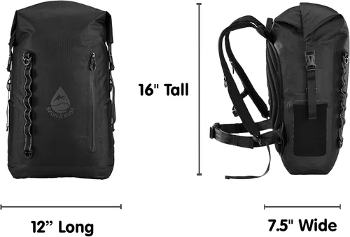 Miniatura 9 de Skog Å Kust BackSåk Pro Mochilas flotantes impermeables con bolsillo exterior hermético con cremallera Negro