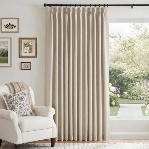 Miniatura 6 de 100% Blackout Shield Cortinas opacas con textura y aspecto de lino de 72 pulgadas de largo, juego de 2 paneles de cortinas opacas de lino sintético