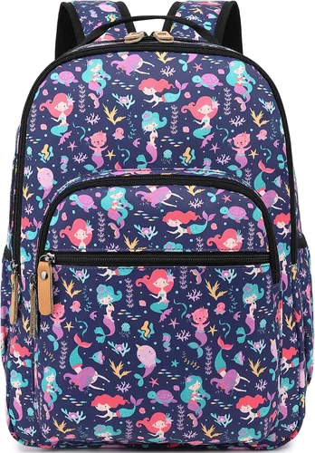 Miniatura 106 de Leaper Mochila para laptop para mujer: linda mochila floral para escuela, universidad, viajes, trabajo, mochila ligera para niños, Negro margarita