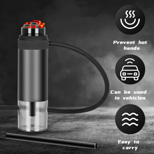 Miniatura 3 de Juego de cachimba portátil taza cachimba con todo lo grande para viajes en coche incluye todos los accesorios