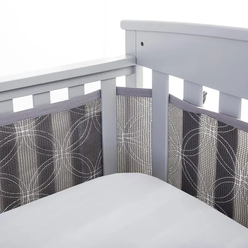 Miniatura 15 de BreathableBaby Forro transpirable de malla para cunas de tamaño completo, malla deluxe de 4mm, Elefantes (Tamaño 4FS cubre 3 o 4 lados)