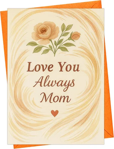 Miniatura 5 de Cheerin Tarjeta del día de la madre con sobre, tarjetas de cumpleaños florales para mamá de hija, hijo, esposo, tarjeta de aniversario para esposa