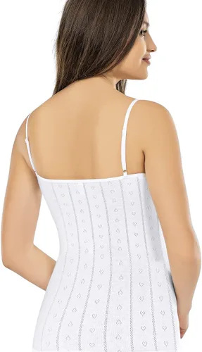 Miniatura 42 de VAVONNE Camiseta sin mangas tipo camisola para mujer, toda de algodón, aireada, suave y cómoda