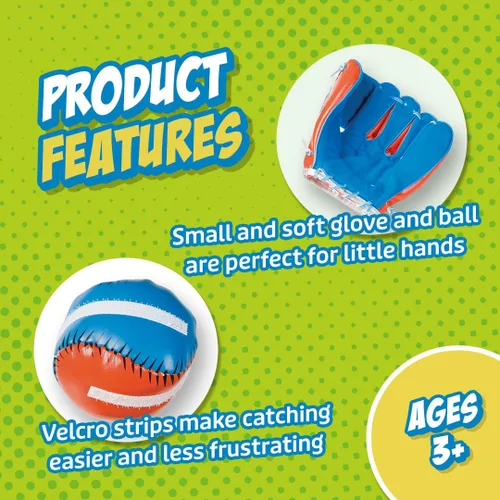 Miniatura 5 de Toysmith Get Outside go! Super Sport juego de guantes y bola fácil de atrapar