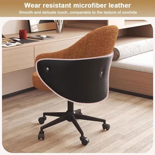Miniatura 6 de Ergonomic Office Chair with Armrests and Wheels, Wide Seat Desk Chairs for Home Office, Apartment, Vanity