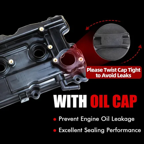 Miniatura 5 de MITZONE Juego de tapas de válvula izquierda y derecha con pernos de junta compatible con Nissan Pathfinder Infiniti QX4 3.5L 2002-2004 Reemplazar