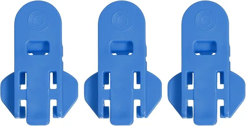 uxcell Abrelatas manual fácil, 3 piezas, cubiertas de plástico para latas de bebidas, protector de tapas, abridor de botellas para refrescos, Azul