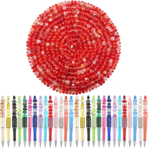 Miniatura 21 de ZYEHXED 60 Piezas Cuentas Negras de Agujero Grande, Cuentas Grandes de Artesanía Europea, Cuenta de Lampwork Murano de Agujero Grande, Cuenta