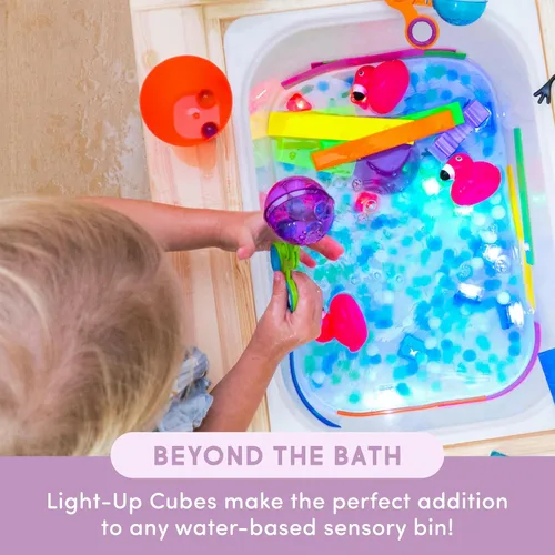 Miniatura 6 de Glo Pals Paquete de cubos iluminados activados por agua para juegos sensoriales, paquete de 12 (Tierra extraordinaria)