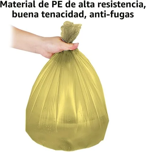 Miniatura 4 de 5 rollos de bolsas de basura pequeñas, 4 galones de material fino fuerte desechable, cocina, bolsas de basura de plástico duraderas para oficina