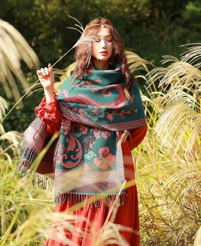 Miniatura 87 de iCuviy Bufanda grande de moda para invierno, chales y envolturas para mujer, extra suave, sensación de cachemira, bufandas frías para mujer