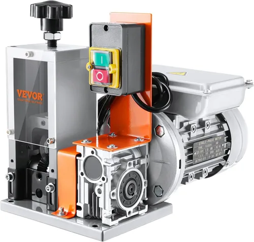 VEVOR Máquina peladora de cables eléctrica, pelacables automático de 0.06''-1.18'', 180 W, 60 pies/min con referencia de profundidad de pelado